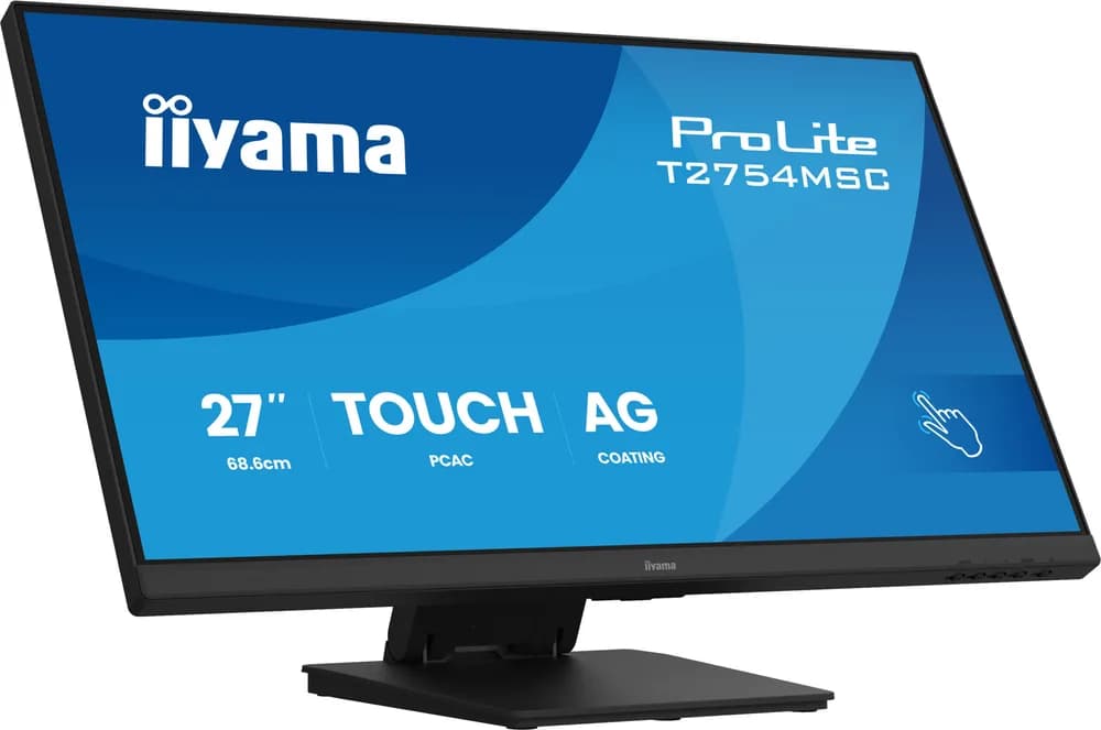 IIYAMA Monitor TOUCH T2754MSC-B2AG InCell PCAP 10pt touchscreen IPS 1920x1080 83Hz, 16:9, 300cd, 1000:1, 4ms, landscape, face-up "T2754MSC-B2AG"