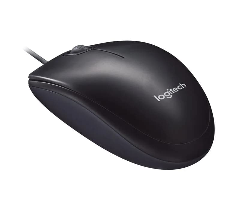 MOUSE LOGITECH, "M90", PC sau NB, cu fir, USB, optic, 1000 dpi, butoane/scroll 3/1, , gri, "910-001793" (include TV 0.18lei) — miniatură