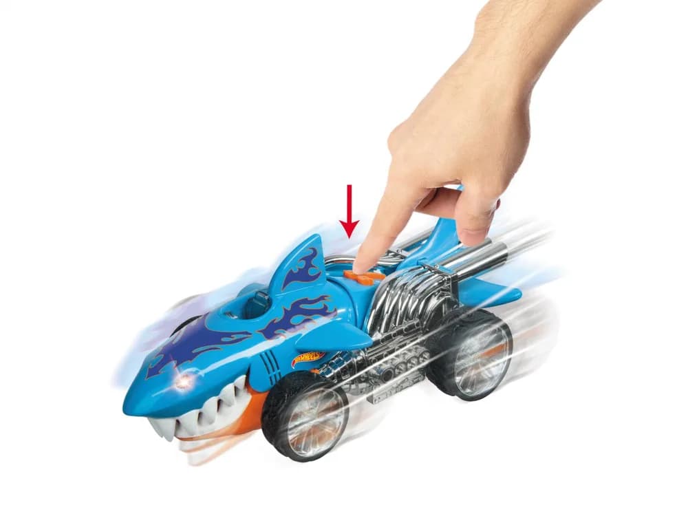 MASINA CU LUMINI SI SUNETE, SHARKRUISER, HOT WHEELS — miniatură