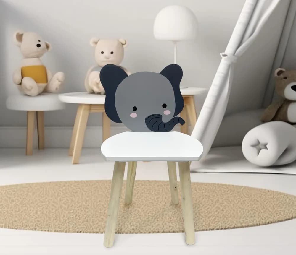 Scaun copii, MDF,design elefant, U-Grow — miniatură