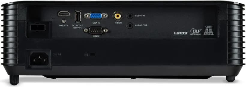 Proiector Acer X1228i, DLP 3D ready, XGA 1024* 768, up to WUXGA 1920* 1200, 4800 lumeni, 4:3/ 16:9, 20.000:1, zoom 1.1, dimensiune maxima imagine 300", distanta maxima de proiectie 11.8 m, boxa 3W, lampa 6.000 ore/ 15.000 ore extreme eco, 27-35 dB, greutate 2.75 kg, D-sub, HDMI, PC audio in/ out — miniatură