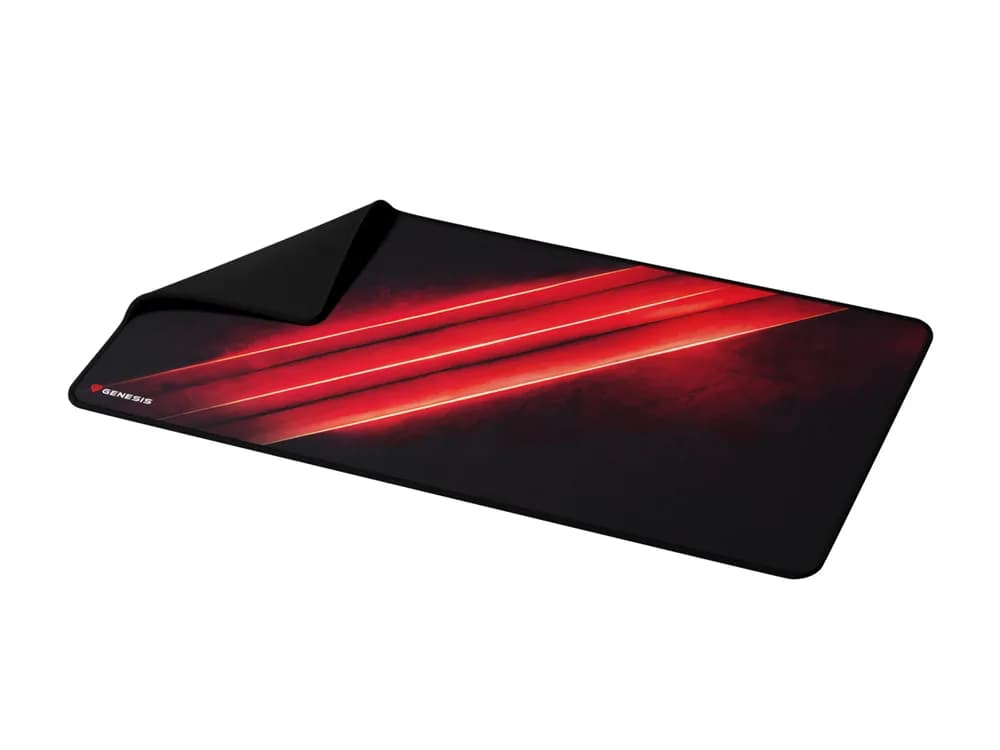 Mousepad Genesis Carbon 500 Maxi Flash, material cauciuc + textil, dimensiuni 900x450x2.5 mm, negru/rosu — miniatură