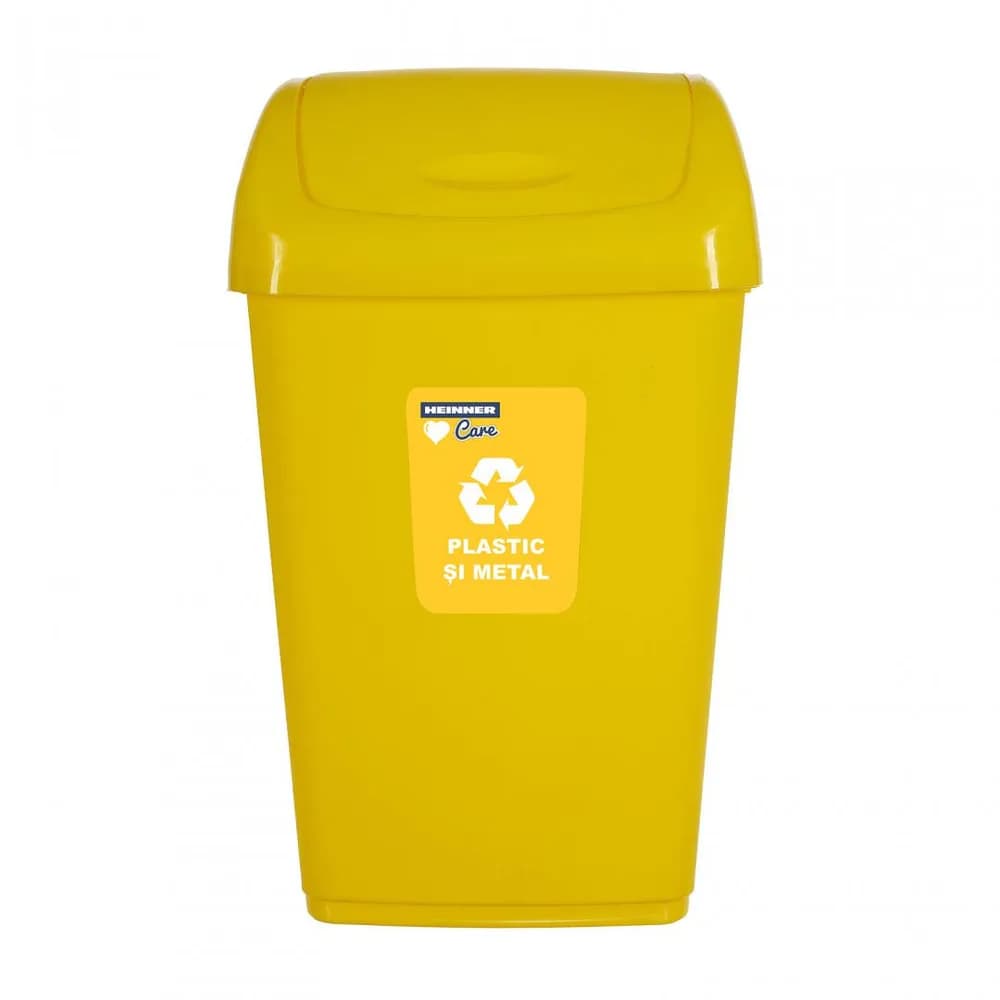 COS GUNOI CAPAC BATANT, RECICLARE ECO 35 L, GALBEN, HEINNER CARE — miniatură