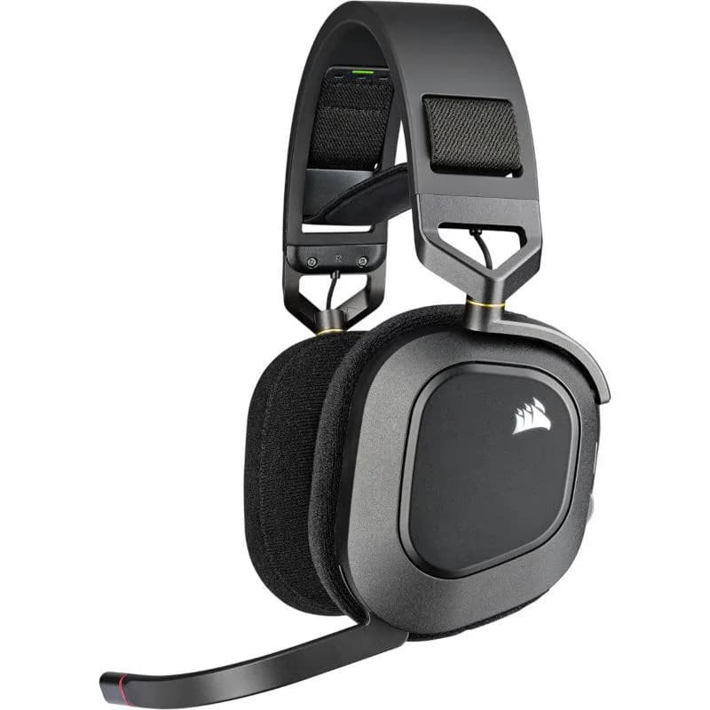 Casti Gaming Head-band Corsair HS80 RGB, Wireless, Negru