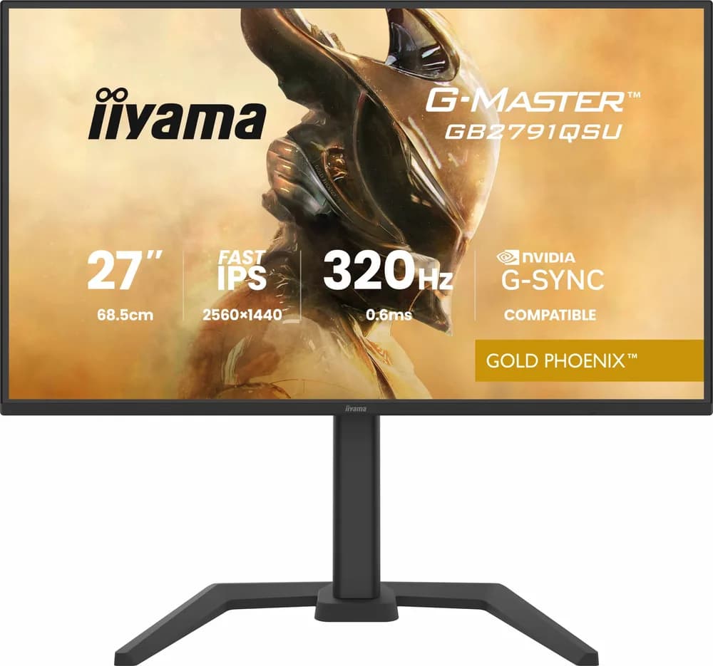 IIYAMA Monitor LED GB2791QSU-B1 G-MASTER 27" Fast IPS, 2560x1440 320Hz, 16:9, 350cd, 0.6ms, HDMI, DP, USB HUB, Full Ergo "GB2791QSU-B1" — miniatură