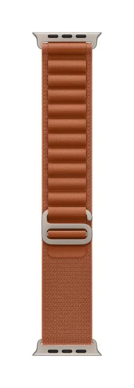 Curea pentru Apple Watch 49mm Terra Cotta Alpine Loop - Large - Natural TitaniumFinish