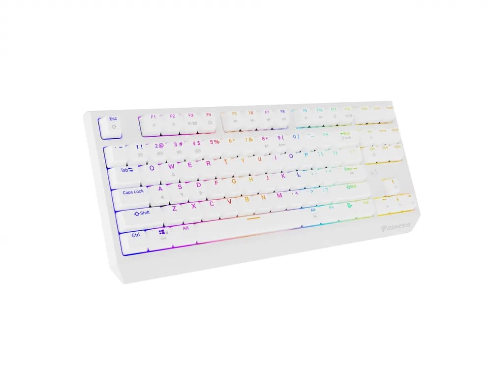 Tastatura Mecanica Gaming Genesis Thor 230 TKL, RGB, Wireless, Alb — miniatură