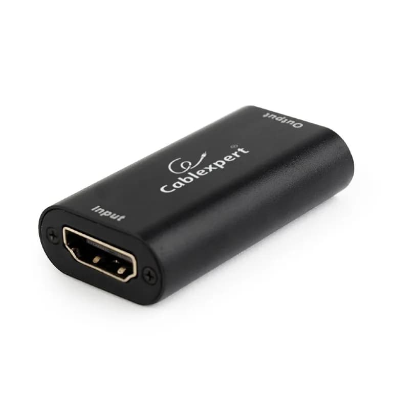 REPEATER semnal GEMBIRD, HDMI (M) la HDMI (M), extindere semnal pana la 40m, negru, "DRP-HDMI-02" — miniatură