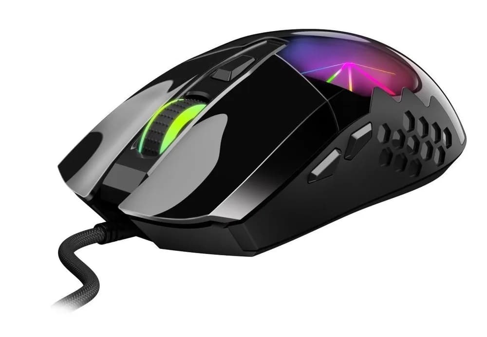 MOUSE Genius, "Scorpion M715", gaming, cu fir, USB, optic, 7200 dpi, butoane/scroll 6/1, negru, "31040007400" — miniatură