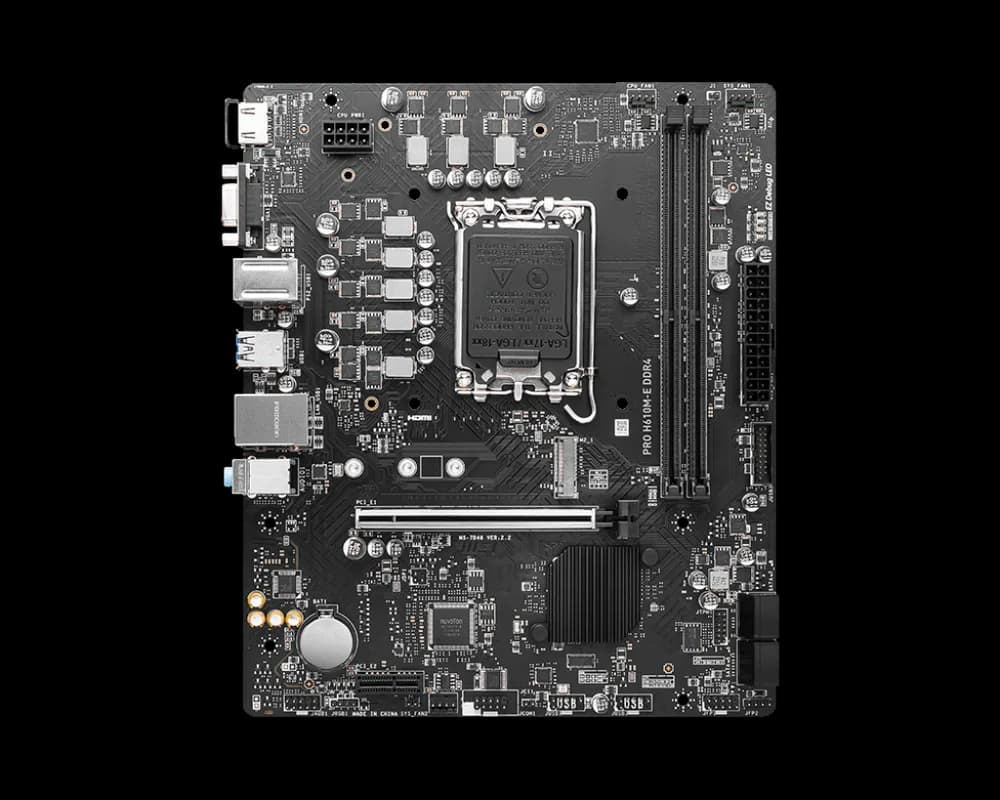Placa de baza MSI PRO H610M-E, LGA 1700, DDR5, Micro-ATX — miniatură
