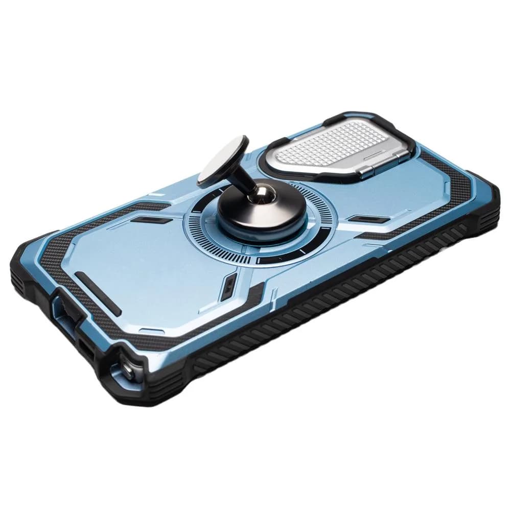 Suport auto magnetic Spacer pentru smartPhone, Metalic,fixare prin adeziv, Magnetic, 4 SuperMagneti N50, rotire 360 grade, negru — miniatură