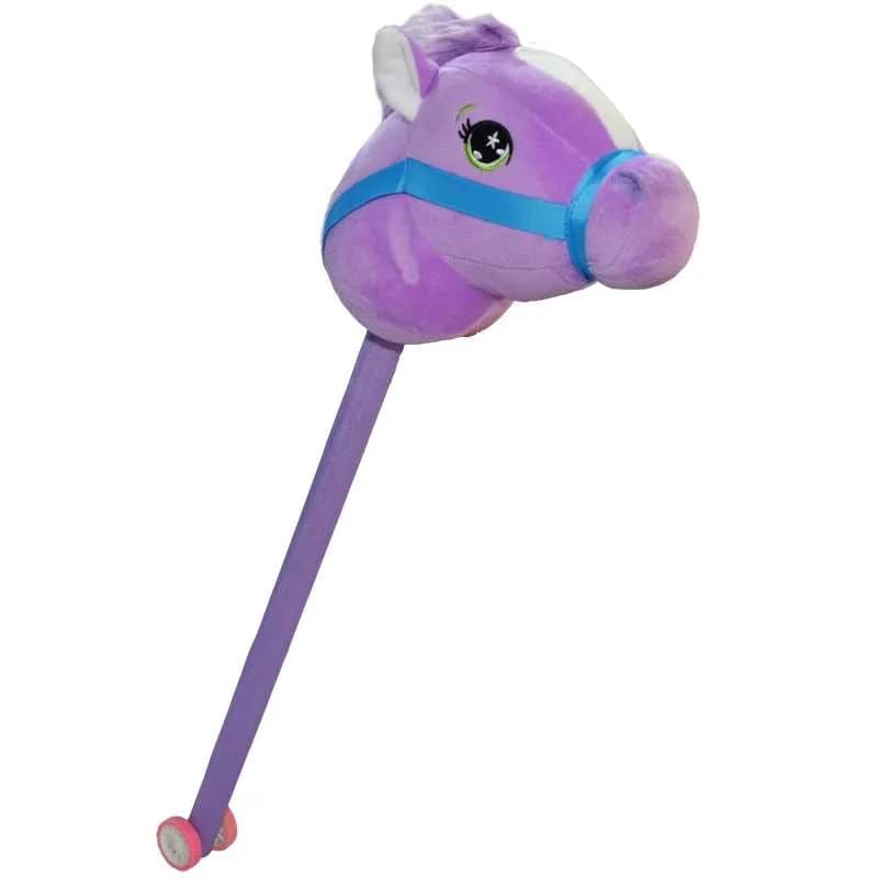 Calut de calarit, cu bat + rotile, cu sunet, 73 cm — miniatură