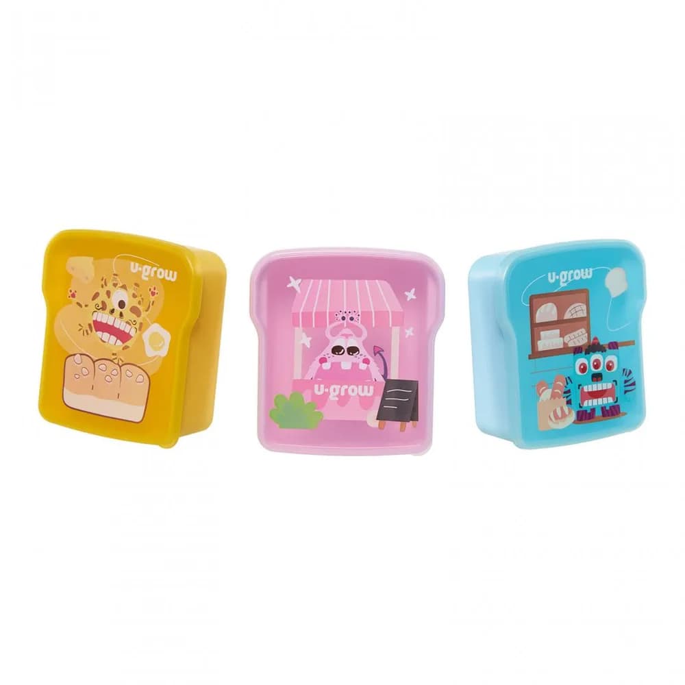 Set 3 caserole multicolore U-Grow, 3 x 300ml — miniatură