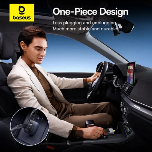 ADAPTOR CARPLAY wireless Baseus SafeJourney, transforma conexiunea Apple carplay cu fir in wireless, BT 5.0, conexiune auto USB Type-C sau USB "C10745100813-00" - 6932172662851 — miniatură