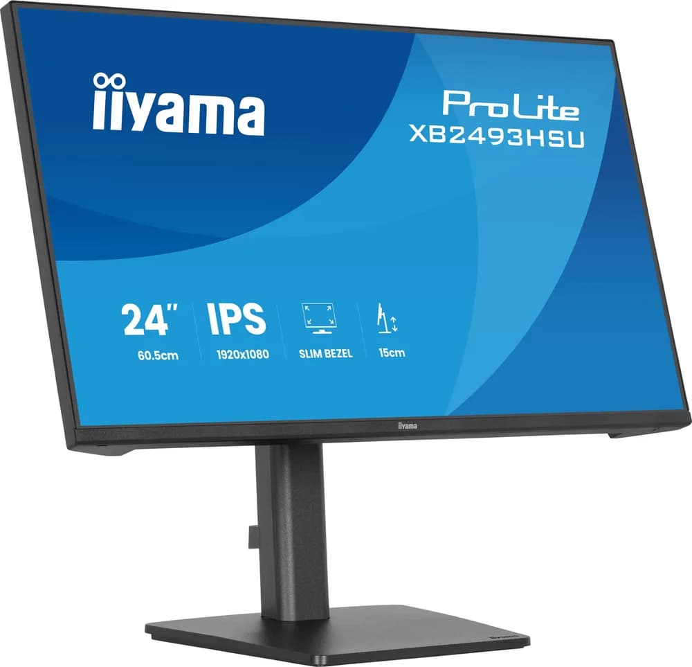 IIYAMA Monitor LED XB2493HSU-B1 23.8" IPS 1920x1080 120Hz, 16:9. 350cd, 1500:1, 1ms, HDMI, DP, USB HUB, Full Ergo, Pro "XB2493HSU-B1" — miniatură