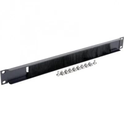 PANOU intrare cabluri GEMBIRD, tip masca orizontala cu perii, 19 inch, 1U, gri, "19A-BRUSH-02"
