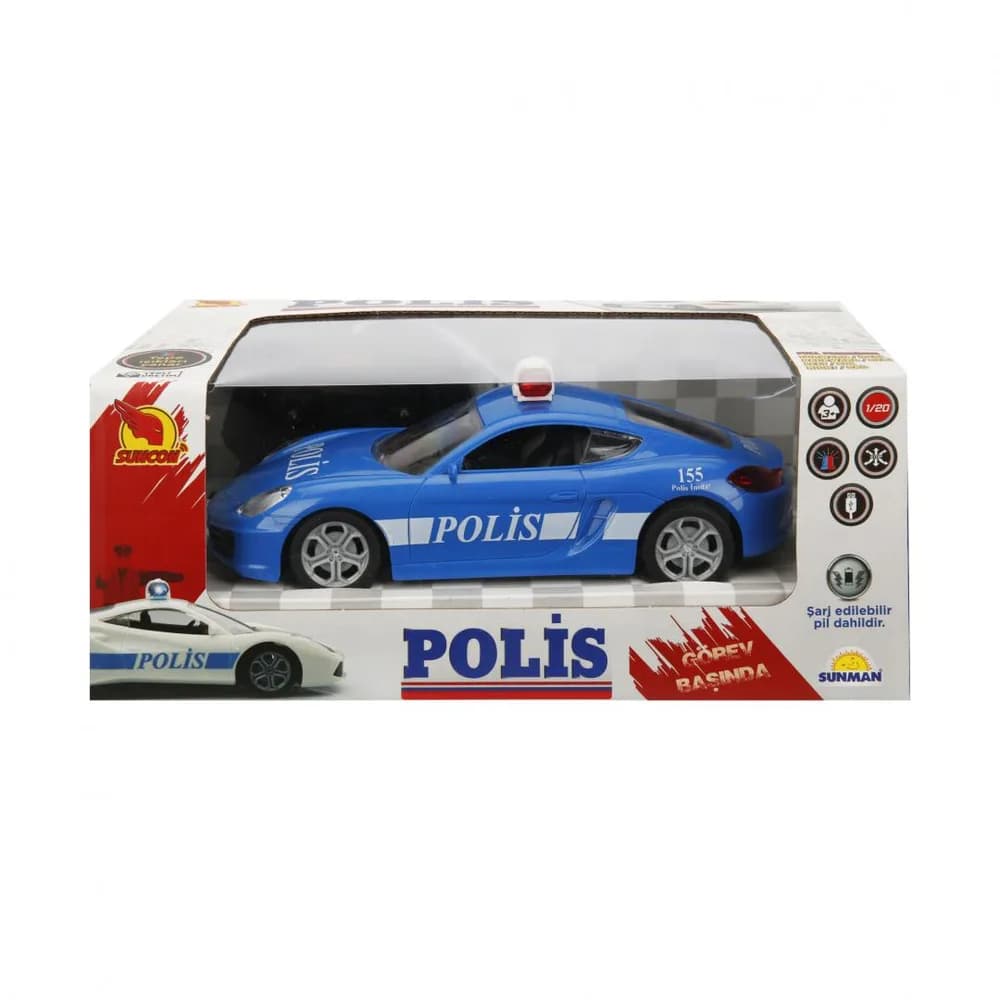 REMOTE CONTROL POLICE CAR, AZTEC, SCALE 1:20 — miniatură