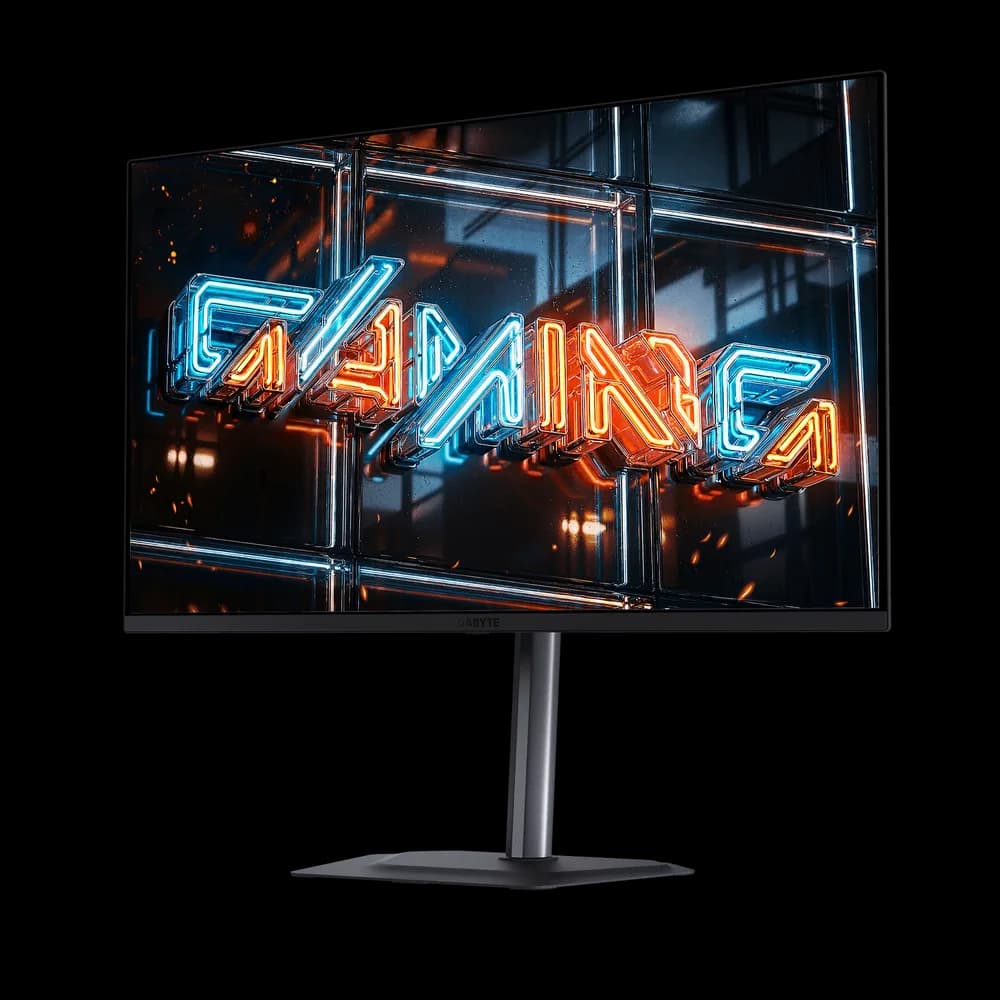 Monitor GIGABYTE MO32U24, QD-OLED, 31.5", UHD, 3840 x 2160, HDMI, DisplayPort, Pivot, Boxe, 240Hz, 0.03ms, Negru "MO32U24" — miniatură