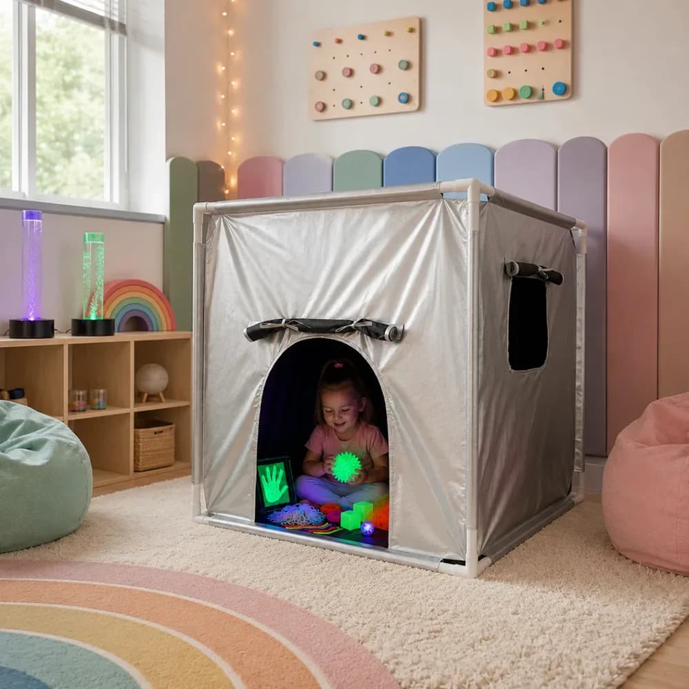 Cort-bârlog întunecat 1m x 1m — miniatură