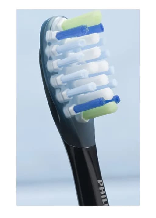 Rezerve PHILIPS Sonicare Plaque Defence HX9044/88, Pachet de 4 capete de periere, Standard, Click-on, Sincronizarea modurilor BrushSync, Negru, L x A x I (mm) 60x25.7x230.5 — miniatură