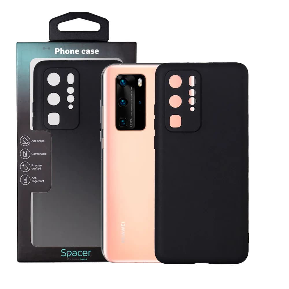 Husa Huawei telefon P 40 Pro, negru, tip back cover, material flexibil TPU, "SPPC-HU-P-40P-TPU"