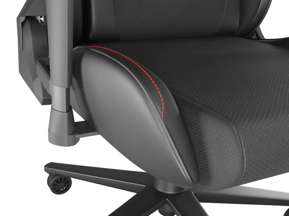 Scaun gaming Genesis Nitro 550 G2, material Synthetic PU + Textil, reglabil pe inaltime, greutate maxima suportata 150 kg, inaltime scaun reglabil 46.5 - 53.5 cm, spatar ajustabil 150°, dimensiuni roti 60mm, negru — miniatură