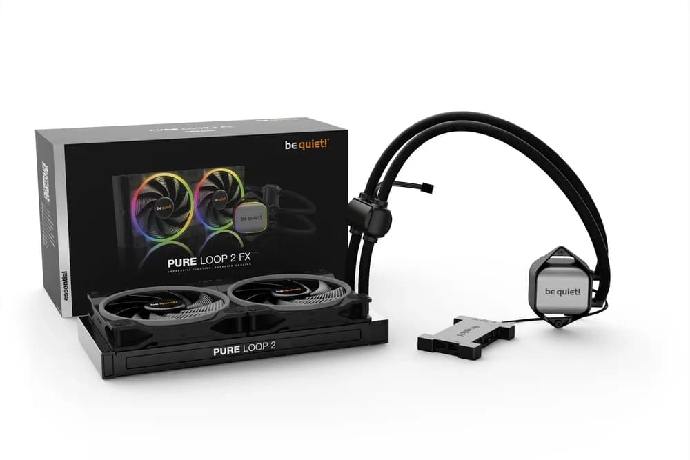 COOLER be quiet! "PURE LOOP 2 FX", racire lichid, skt. Intel LGA 1700/1200/115x/2011-v3, AMD AM5/AM4,radiator aluminiu,pompa 5500rpm, fan 2x140mm, 2200rpm,4-pin PWM, ARGB "BW014" — miniatură