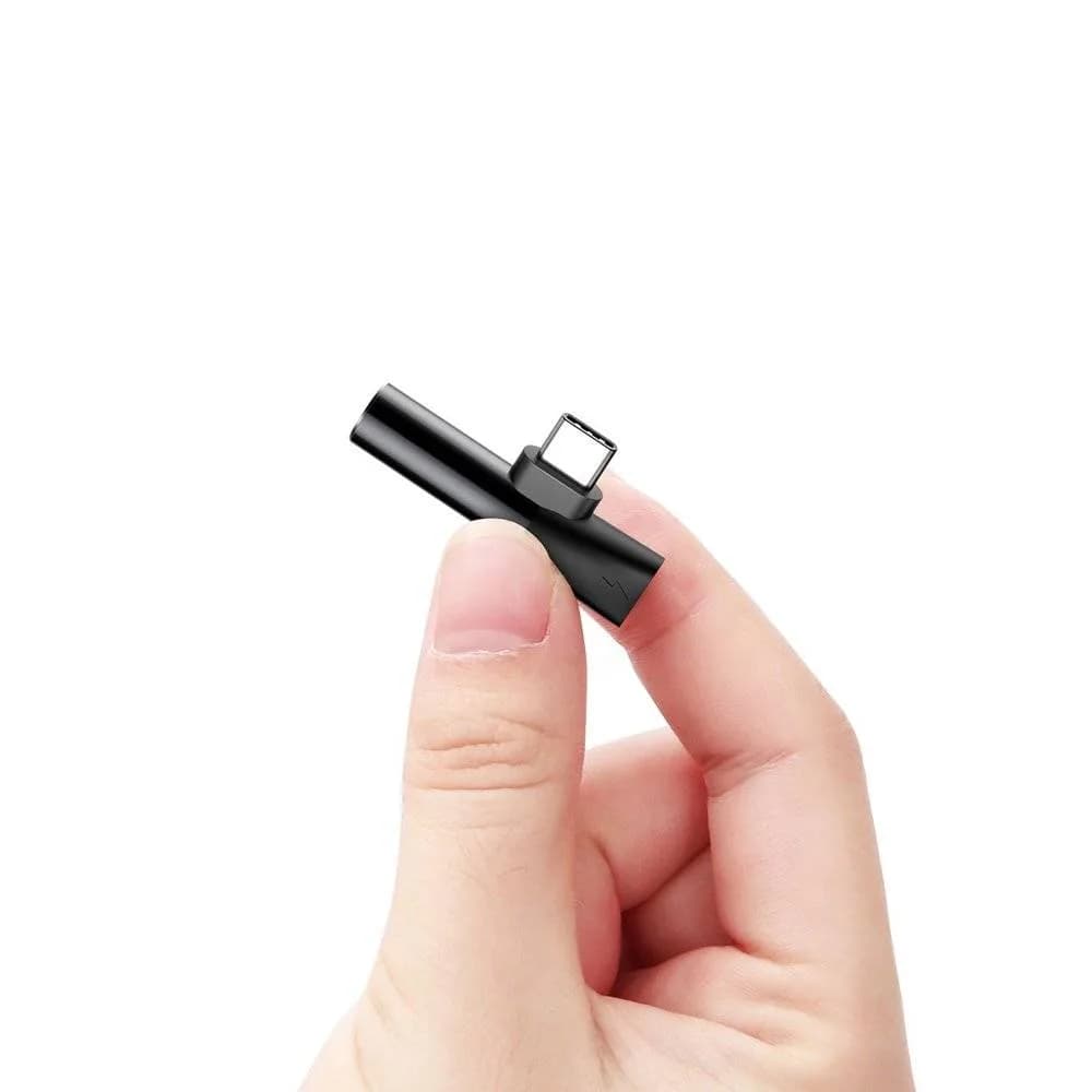 ADAPTOR Incarcare si audio Baseus, 1 x USB Type-C (T) la 1 x USB Type-C (M) si 1 x Jack 3.5mm (M), negru "CATL41-01" - 6953156282278 — miniatură