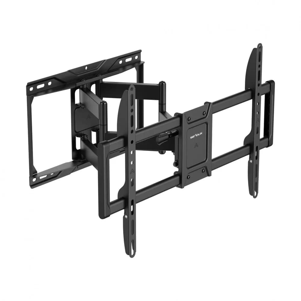 Suport TV Serioux Reglabil 37-90" 75kg Fit Screen Size 37"-90" VESA Compatible 200x100 - 600x400 Weight Capacity 75kg Profile 70~422mm Tilt Range +5°~-15° Swivel Range +60°~-60° Screen Level +3°~-3° — miniatură