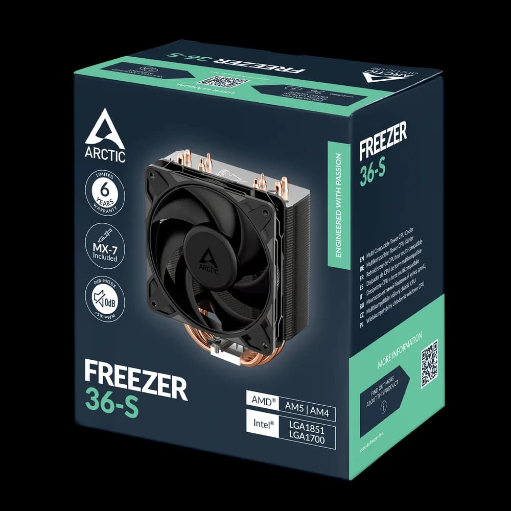 COOLER Arctic "Freezer 36-S" skt. Intel si AMD, racire cu aer, vent. 120mm, 600 - 3000 rpm, 4 heatpipies, inaltime 156mm,"ACFRE00194A" — miniatură