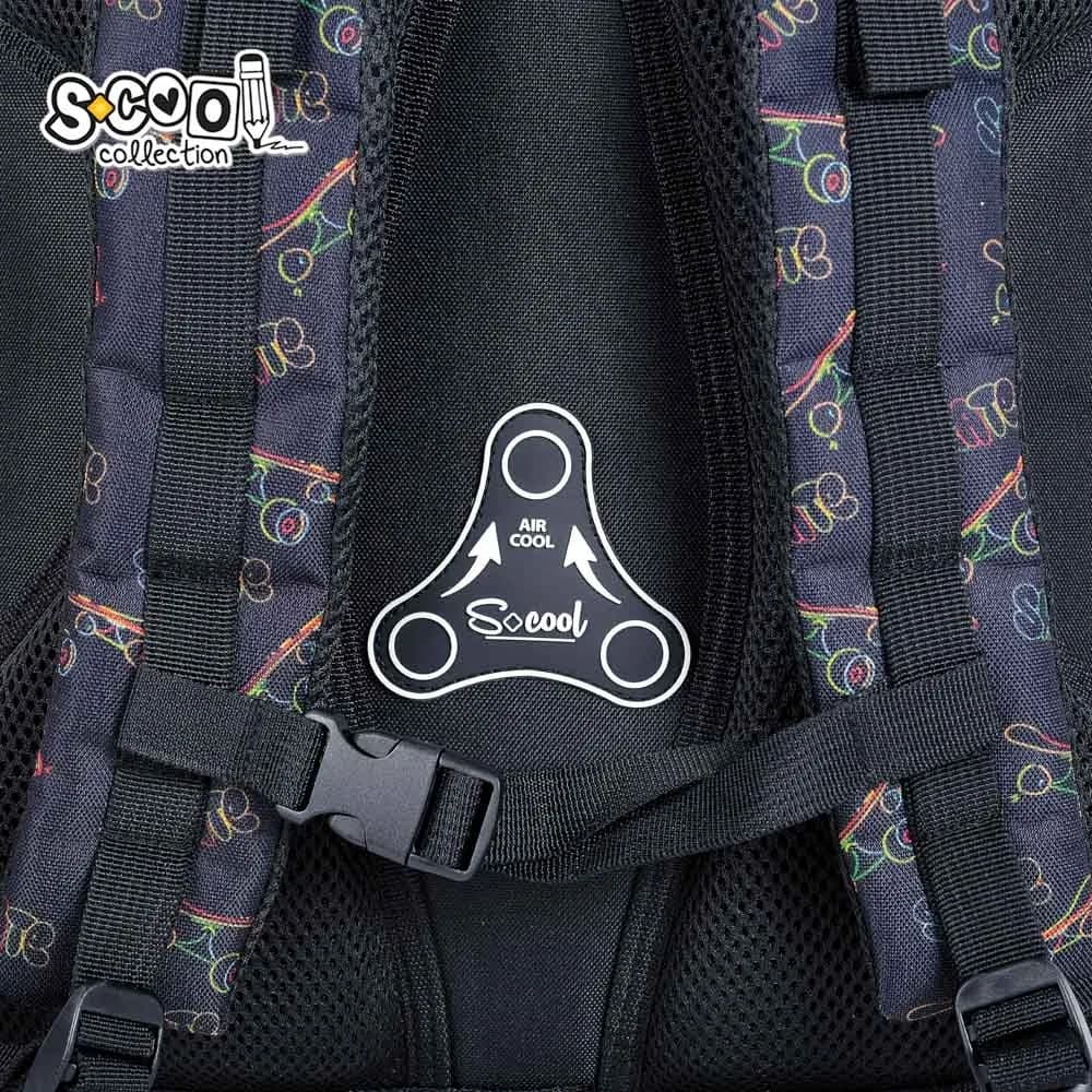 Ghiozdan anatomic, 39x33x18 cm, SKATE - S-COOL — miniatură