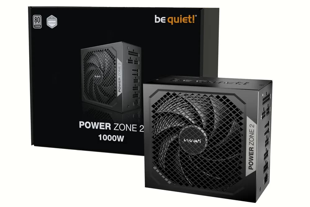 SURSA be quiet "Power Zone 2", 1000W, certificare 80 Plus Platinum, LLC, SR, DC to DC, modular, fan 140mm Pure Wings 3, negru, "BP008EU" — miniatură