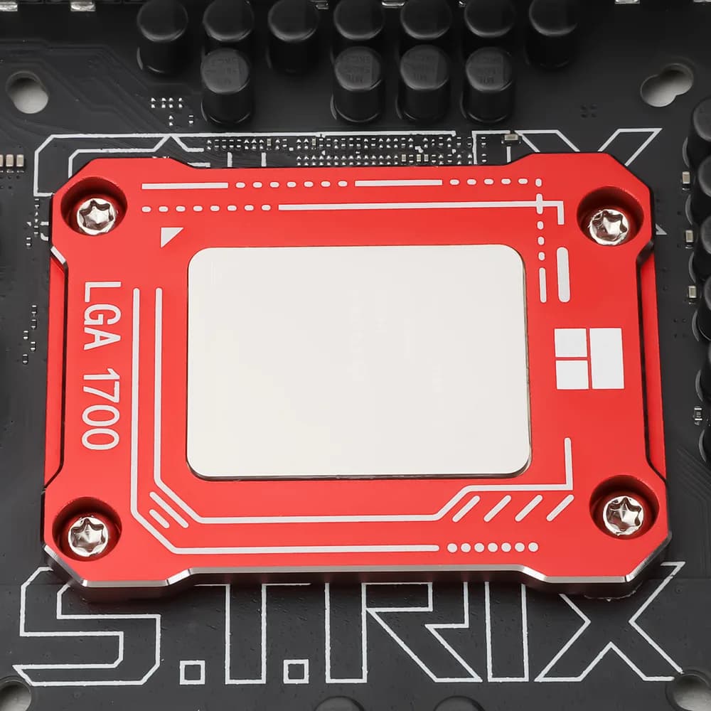 Contact frame Thermalright, compatibil LGA 1700 aliaj aluminiu, 54x70x6mm, rosu, "LGA 17XX-BCF-RED" — miniatură