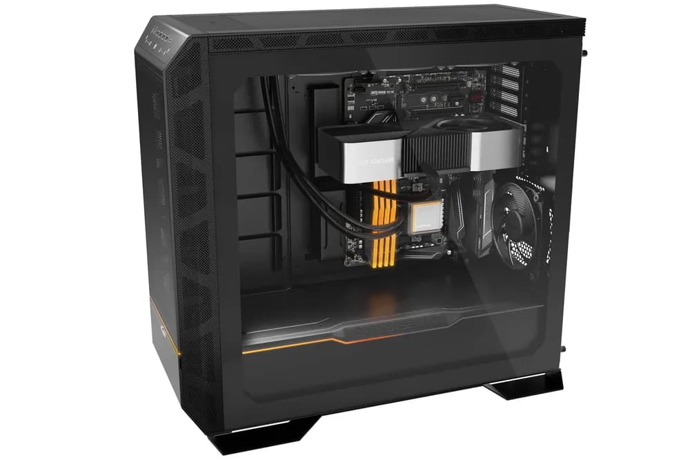 CARCASA be quiet! "DARK BASE PRO 901", Tower, ATX, fara sursa, 4xfan, USB 3.2 gen 2, USB Type-C x 1, audio, mic, PSU shroud, 8 sloturi expansiune, iluminare ARGB, negru, "BGW50" — miniatură