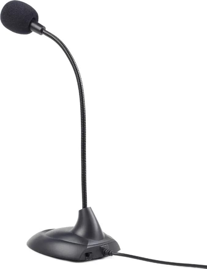 MICROFON GEMBIRD, suport tip "picior", conector Jack 3.5 mm, negru, "MIC-205" — miniatură