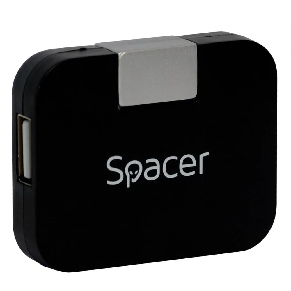 Hub USB Spacer SPH-316, USB-A, 4 porturi, Negru — miniatură