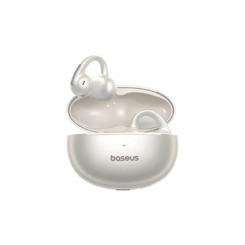 CASTI Baseus Bowie MC1 Pro Open-Ear True Wireless, on ear, pt smartphone, microfon pe casca, conectare prin Bluetooth 6.0, alb "A0102504" - 6932172694883 — miniatură