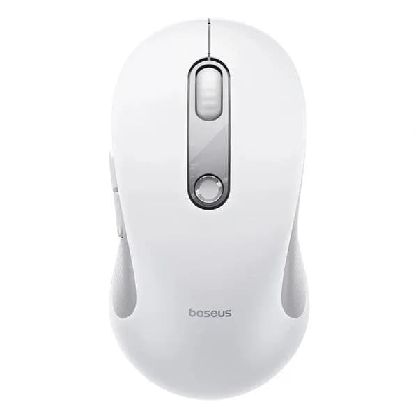 MOUSE Baseus F02 PC sau NB wireless, bluetooth, optic, 800/ 1200/1600 dpi, click silentios, butoane/scroll 4/1, alb, "B0203202" - 6932172693336 — miniatură