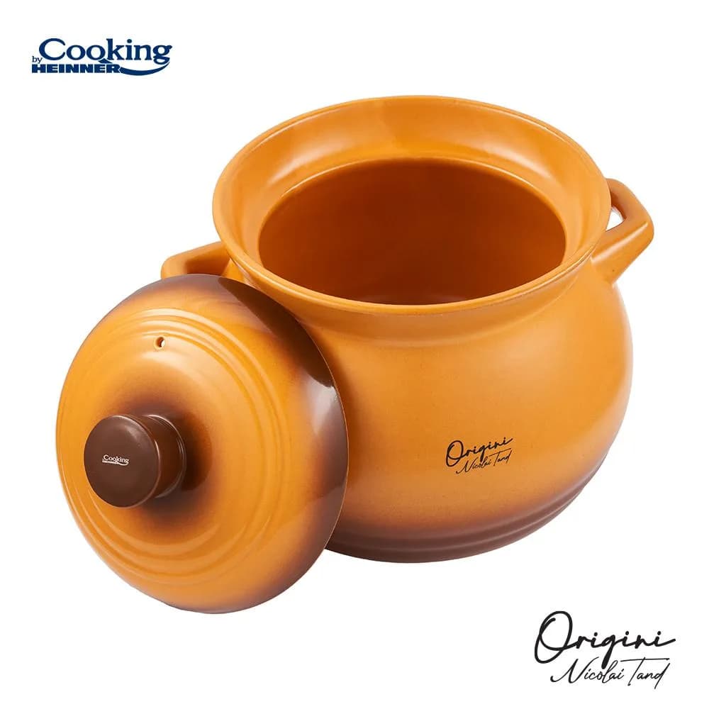 OALA CERAMICA CU CAPAC, 17x18 CM, 4.5 L, NICOLAI TAND, ORIGINI, COOKING BY HEINNER — miniatură