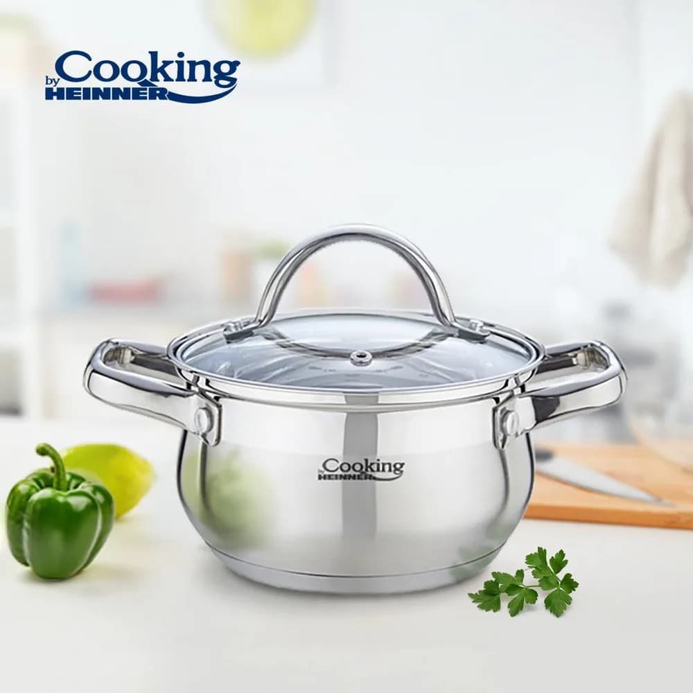 SEMIOALA INOX+CAPAC 18 X 10.5 CM, 2.6 L, AMIRA, COOKING BY HEINNER — miniatură