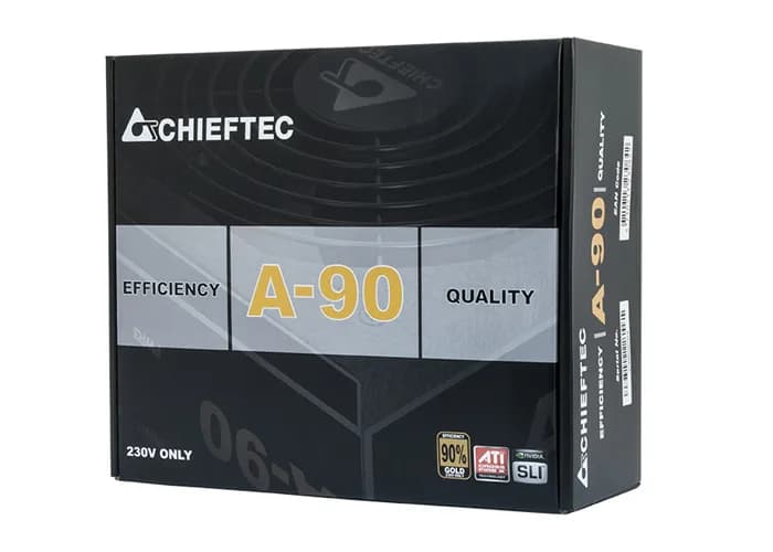 SURSA Chieftec A-90 750 W, semi-modulara, certificare 80 Plus Gold - compatibila, ventilator 140 mm x 1, PCI-E 6+2 pin x 4, SATA x 8, "GDP-750C" — miniatură