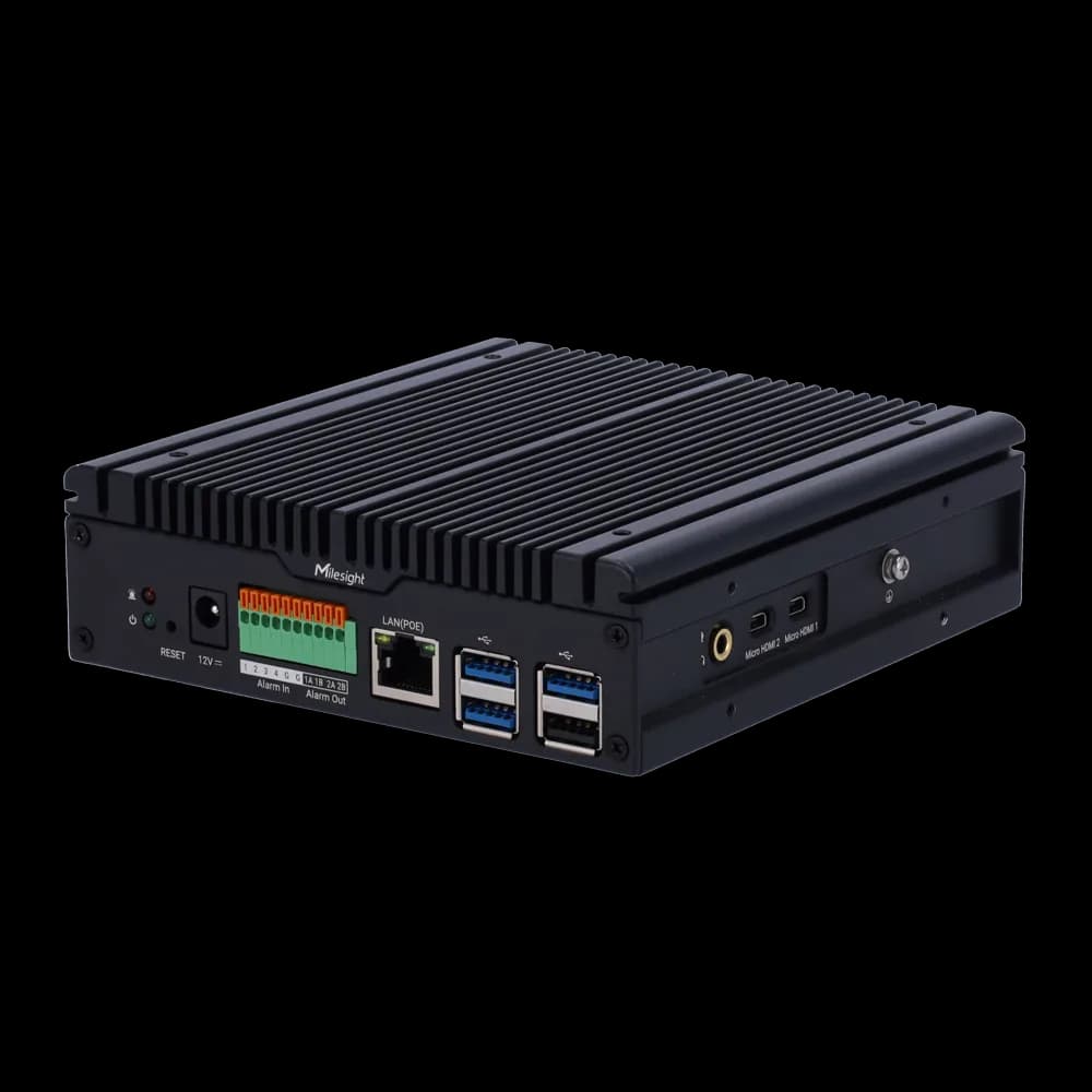 "Mini server Milesight SE0208-K/NX; Memorie:4GB LPDDR5 System operare: Linux Ubuntu 24.04 LTS Compresie: G.711/AAC/G.726 Performanta: Max. 8CH, 12MP ~ CIF, Max. 80Mbps Recording, Max. 160Mbps Outgoing, H.265, H.264, MJPEG, Event: Audio Alarm,Network Disconnected, IP Address Conflict SSD Full, SSD