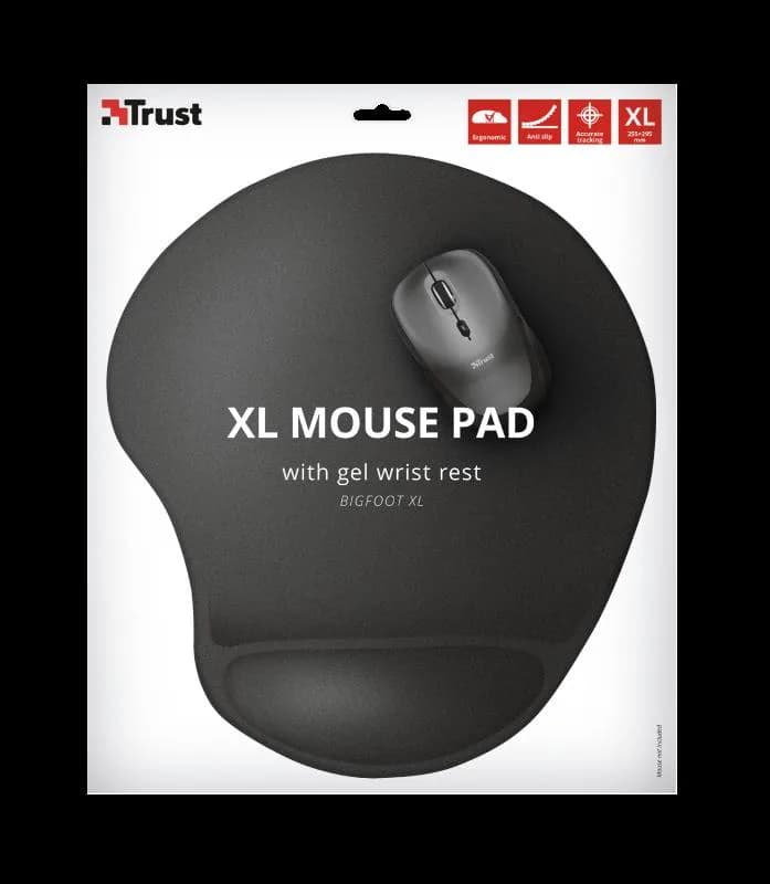 Mouse pad Trust Bigfoot XL, cu gel pad, negru — miniatură