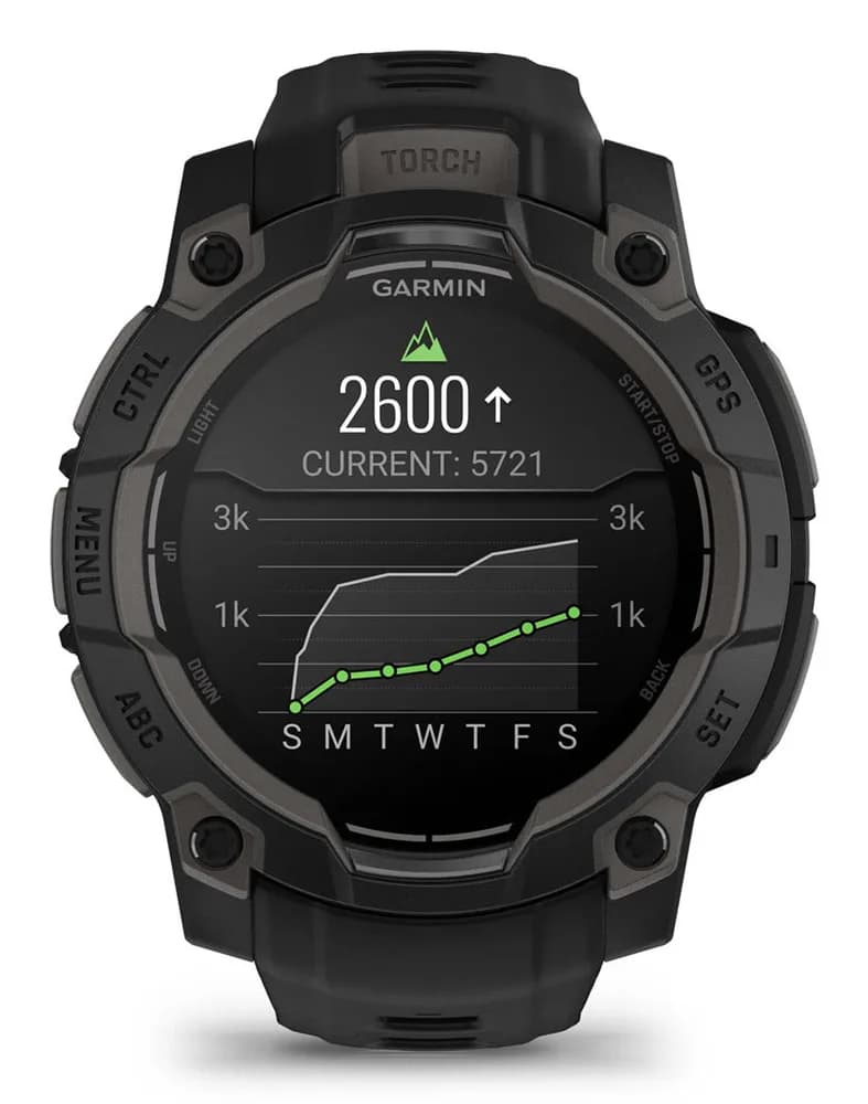 Smartwatch Instinct 3 45 mm, AMOLED Black with black band "010-02936-00" — miniatură