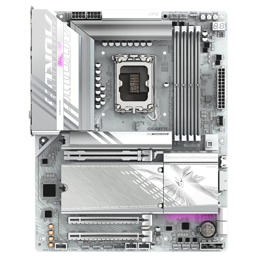 Placa de baza Gigabyte B860 AORUS ELITE WIFI7 ICE, Socket 1851, DDR5, ATX — miniatură