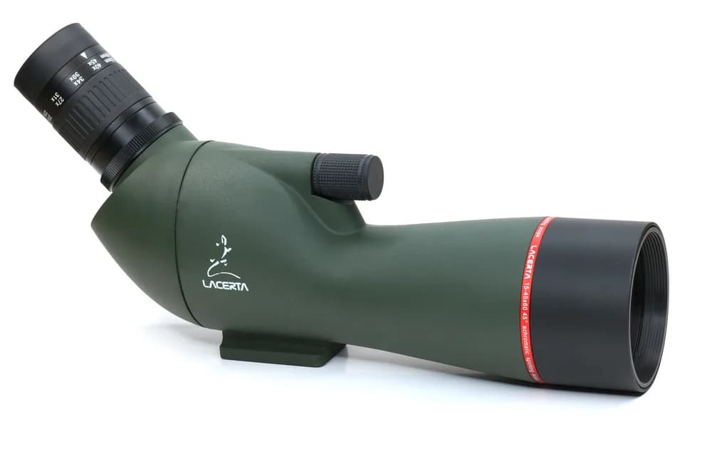 Lunetă de observare Lacerta de 60mm, înclinată la 45 de grade, cu mărire 15x-45x