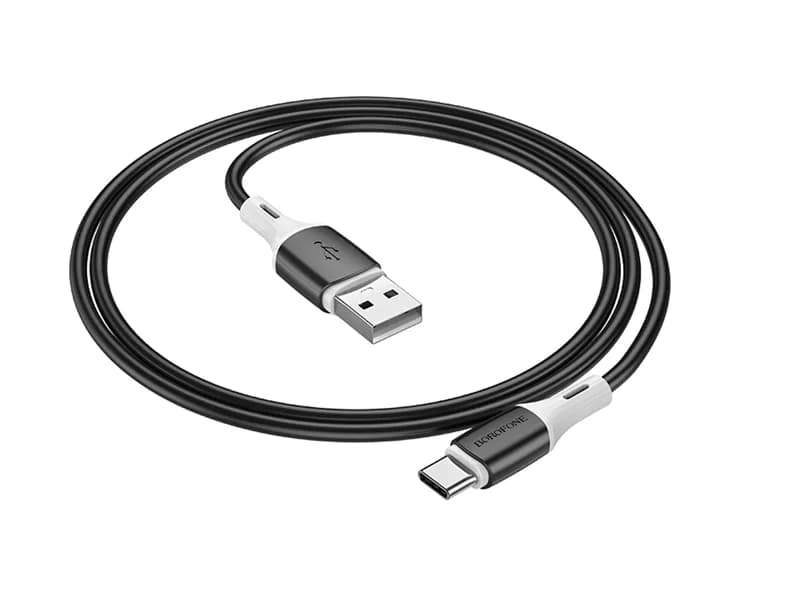 CABLU alimentare si date Borofone "BX79", Fast Charging Data Cable pt. smartphone, USB la USB Type-C 3A, 1m, negru "6974443384789"