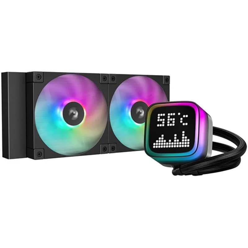 Cooler Procesor DEEPCOOL LP240, Lichid, 12 cm, 2 ventilatoare, aRGB