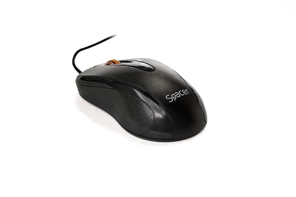 Kit Wired tastatura si mouse SPACER SPDS-S6201, taste numerice, Negru — miniatură