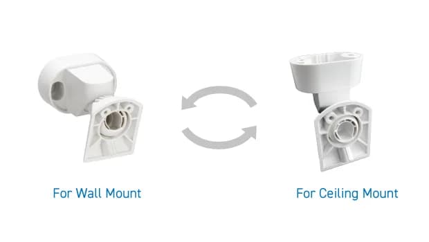 Suport detector OPTEX CW-G2 - compatibil serie FlipX; CW-G2; Instalare pe perete sau tavan; Reglabil pe orizontala - 45grade/stanga si 45 grade/dreapta; Reglabil pe verticala - 5grade/sus si 20grade/jos; Sistem de protectie cablu la sabotaj - cablul trece prin interiorul suportului; Conform EN-Grad